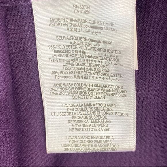 Max and Cleo Rhinestone Detail Strapless Sheath Dress Purple 2 - Picture 11 of 14